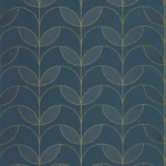 Обои - Casadeco - ANNEES FOLLES - Mistinguett - Bleu petrole (арт. 201026793)